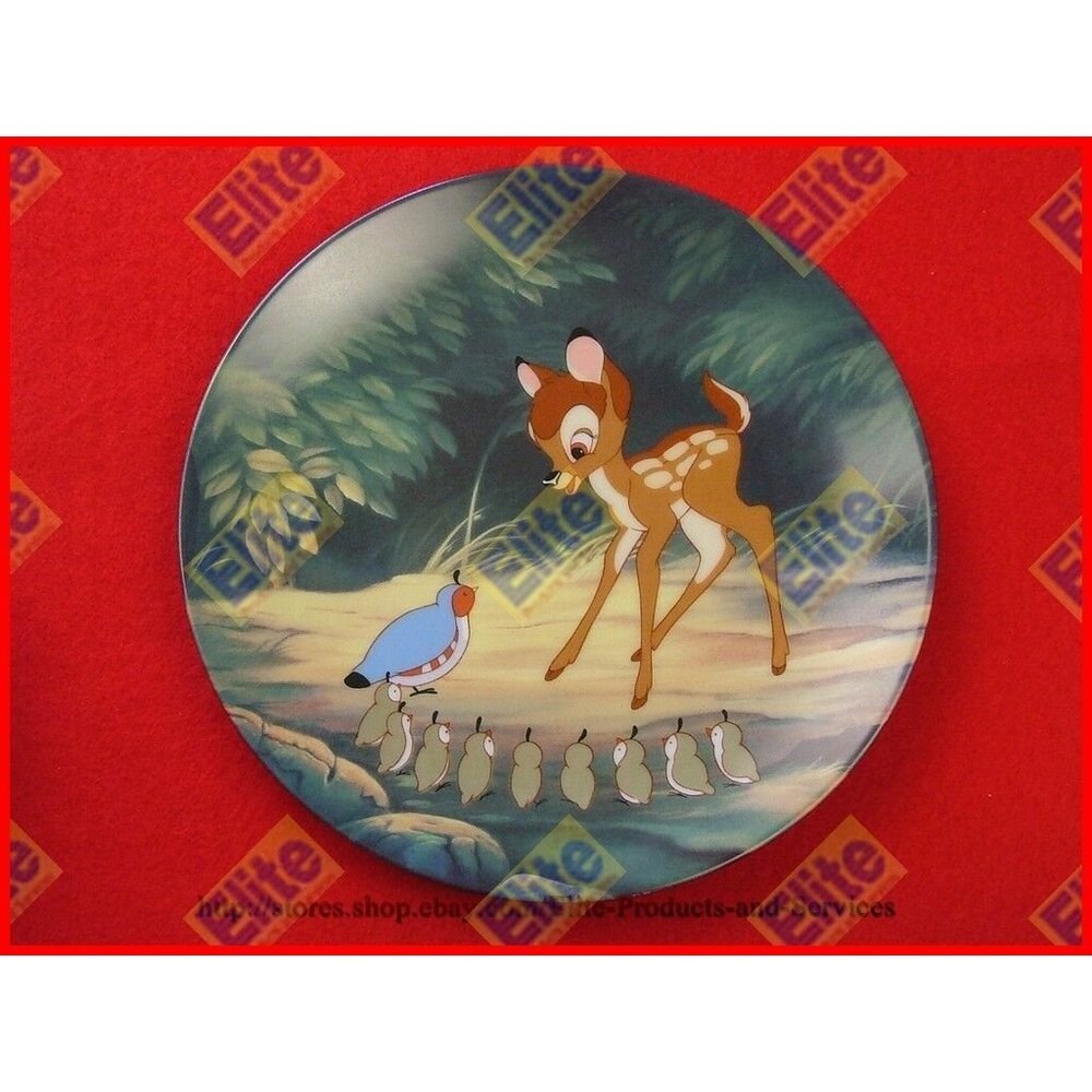 Bambi Collectors Plate "Bambi's Morning Greetings" by Knowles/Disney‎